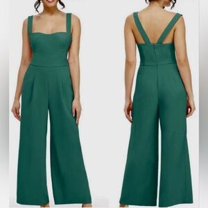 Gal Meets Glam Nicole Sweetheart Square Neck Pant Jumpsuit NWT